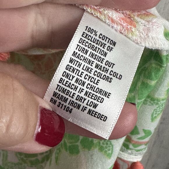 Crown & Ivy Beach Tunic XS Swim Cover Under The Sea Turtles Tassels Shirt NEW - Picture 6 of 10